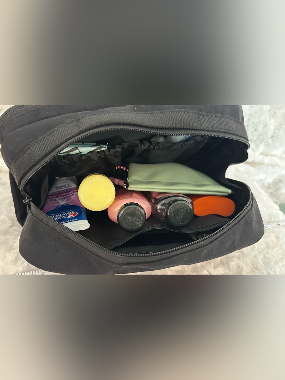 (NWT) BEIS Black Travel Cosmetic Toiletry Bag - Picture 6 of 8